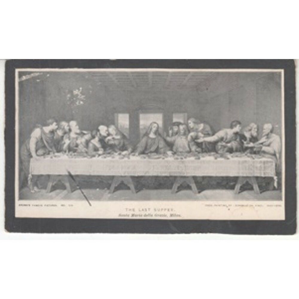 Browns Famous Photos #9 Last Supper Print Heavy Board Lionardo de Vinci 1900s